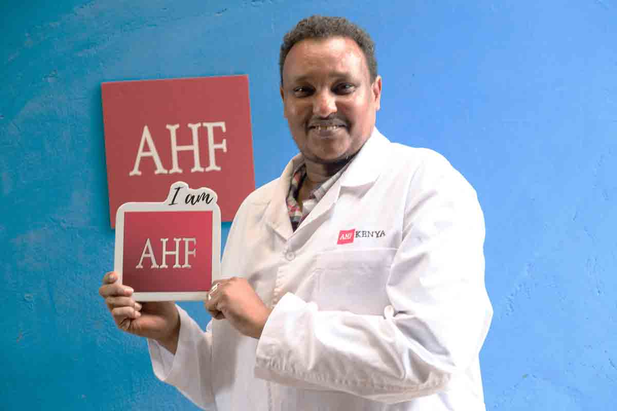AHF Mathare - Care Provider man smile